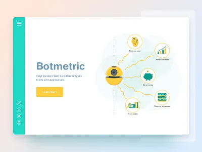 Botmetric animation bot business characters cloud management flat design icons illustration security ui website