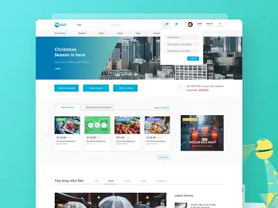 MeClub animation characters flat design icons loyalty singapore ui website