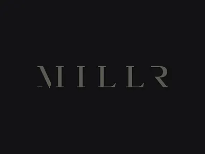 M I L L R 3d artangent cnc cut elegant logotype luxury miller milling wordmark