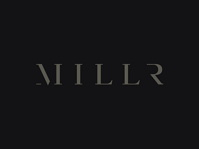 M I L L R 3d artangent cnc cut elegant logotype luxury miller milling wordmark