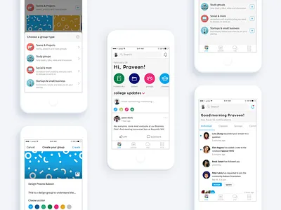 ambi for work and education - WIP ambi android design education groups ios iphone newsfeed notification ui user interface ux