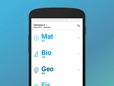 Estudando APP - Weekly Study Guide android education lecture lesson material