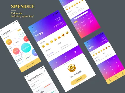 final screens app calculator clean flow ios iphonex mockup ui ux