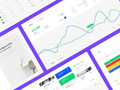 Perspective view over our finance dashboard bitcoin chart crypto dark etherium finance green investor money news portfolio stocks