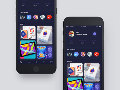 Apps Concept (user profile) android app design cards concept exploration feed ios ios apps iphone log new night pattern a day perfection phone pixel poem profile trend ui app ux