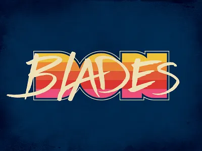 DON BLADES 16ml film brush marker hand lettering logo rollerblades word mark