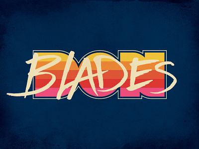 DON BLADES 16ml film brush marker hand lettering logo rollerblades word mark