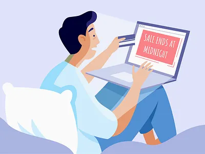 Loss Aversion for Evree app character design evree flat illustration money saving waitlist wise