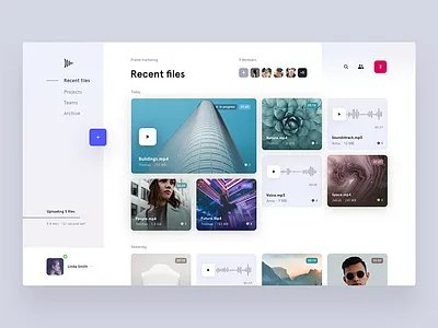 Recent files page concept app dashboard desktop files frame product recent ui web
