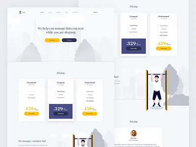 Flatee landing page calisthenics experiment fit flat illustration landing page serif vectors sports