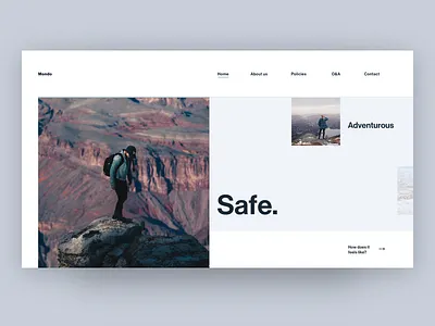 Insurance Website Landing design header landing layout minimal page typography ui web