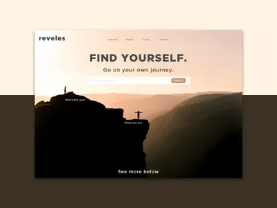 reveles - Landing Page Exploration landing page minimalism product design travel website ui ui design ux ux design web design website