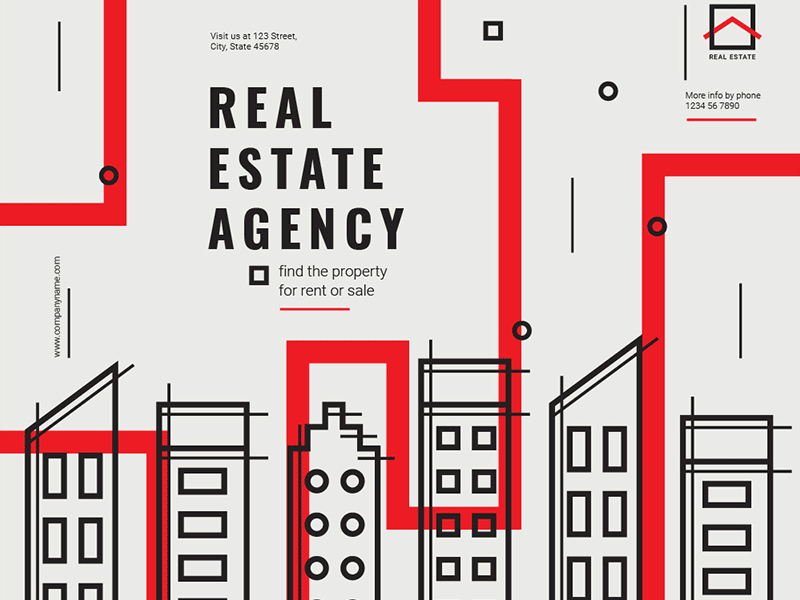 Real Estate Agency | Modern and Creative Templates Suite banner editable flyer poster print promo social media
