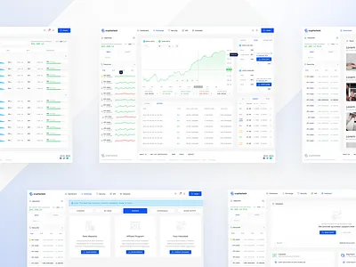 Cryptostock 💼 bitcoin blue btc cryptocurrency eth exchange ico platform traders ui ux