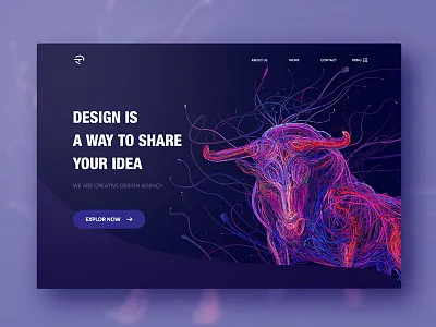Design Agency clean design flat grid homepage illustration landing menu navigation portfolio print site typography ui ux web website zihad