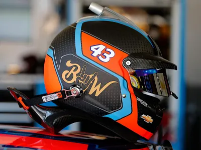 Bubba Wallace Helmet branding bubba wallace design hand drawn illustration lettering nascar racing richard petty motorsports type
