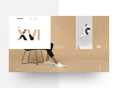 Senhoma 10 concept ecommerce fashion helvetica interaction interface landing layout lookbook minimal mondrianizm template