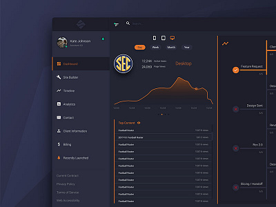 Analytics Dashboard 2d athletics design flat responsive ui ux web