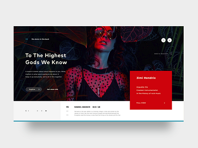 Highest Gods article blog comment design flat girl layout product slider ui ux web