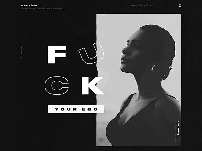 Industry Rules clean design grid layout minimal typography web design