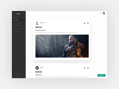 Masts Main Page clean dashboard design feed simple social media ui ux web