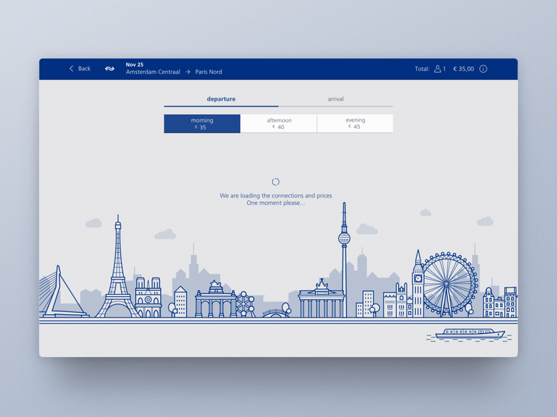 Loading Animation animation booking illustratration loading motion tool train travel ui