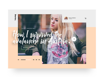 Stories landing page (sketch freebie) clean design flat landingpage minimal sketch ui uidesign ux uxdsign web website