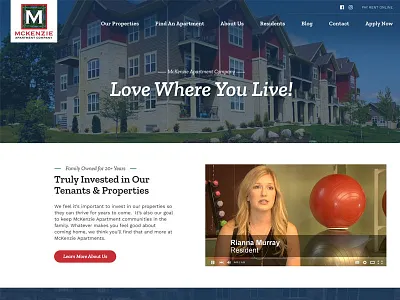 Mckenzie Apartments apartments design responsive web design website