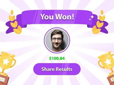 You Won achievement badge contest flat icon set illustration success trophy vector win winner