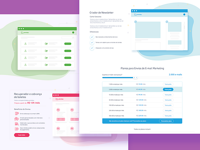 Enviou Internals Page cart e commerce header homepage illustration interface landingpage software tools