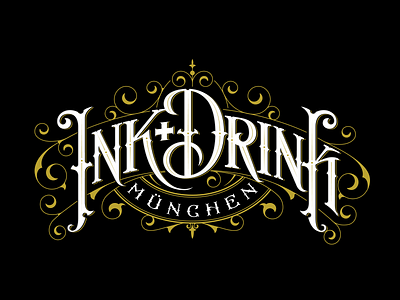 Ink+Drink tshirt logo design lettering tshirt