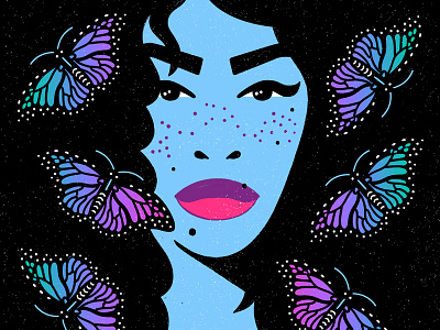 SZA Poster butterflies design fillmore gig poster hip hop philadelphia poster rb soul sza