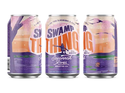 The Phinizy Swamp Thing beer can georgia illustration monster packaging texture typography