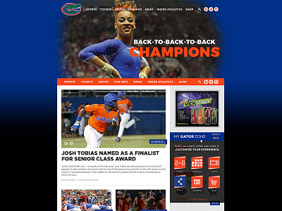 floridagators.com athletics design uiux web