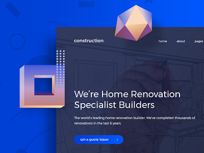 Construction - Architect & Building branding builder business company construction corporate creative graphic renovation website