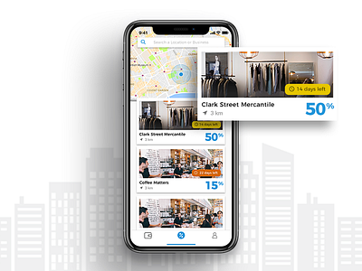 Discounts app consumer coupon discounts iphone mobile retail ui
