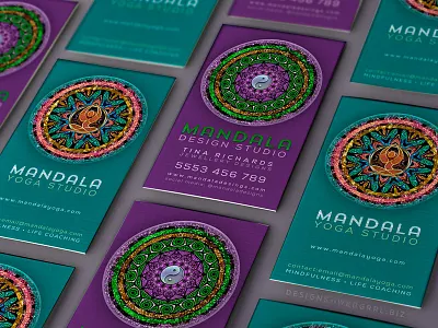 Mandala Series Business Cards business cards new age print design symbols yoga