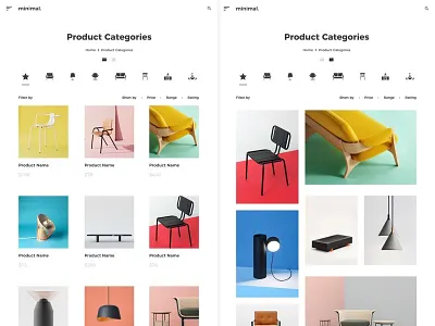 E-Commerce Minimal Website Product Page e commerce website furniture furniture website graphic design icons minimal minimal website product page ui ux design website design