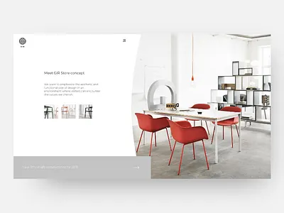 GIR Concept Store concept furniture homepage landing layout learning menu minimal store ui ux web design