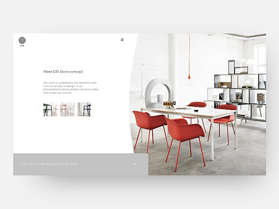 GIR Concept Store concept furniture homepage landing layout learning menu minimal store ui ux web design