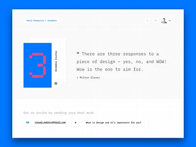 3 Dribbble Invites branding design designer dribbble invites logo pixels social three ui ux visual