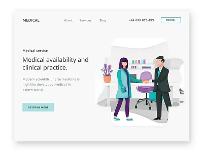 Conceptual Web UI -Medical website #Exploration app chart health in ios login medical mobile sign ui ux web