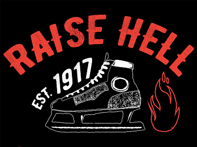 Raise Hell 2d branding design flat print typography