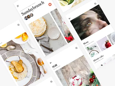 Brunch app design app brunch delicious food ui
