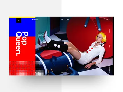 Senhoma© - Pop Queen 2 concept ecommerce fashion helvetica interaction interface landing layout lookbook minimal mondrianizm template