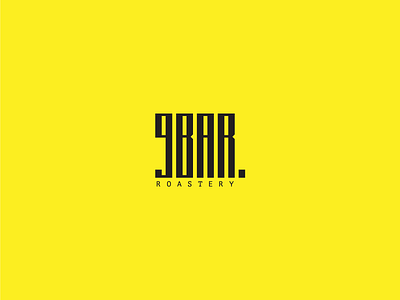 9BAR Roastery Logo bars brand clean coffee espresso golden ratio logo negative space simple typography