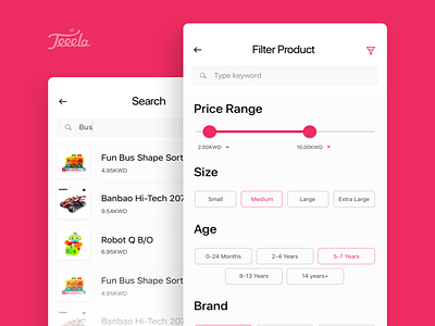 Filter Search vs Regular Search app design app ui ecommernce app filter search iphone x iphonex ui minimal app search ui toy app ui ux