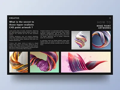 Creative Site Concept : Reading page concept dark flat minimal modern ui ux webdesign website