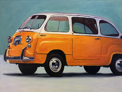 1960 Fiat Multipla 600 Wip fiat microcar painting