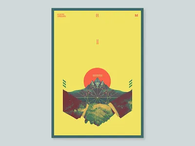 Eccentric Landscapes - 1/3 collage graphicdesign poster print